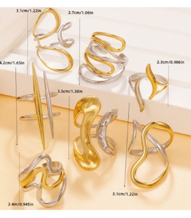 Anillo bicolor line 5