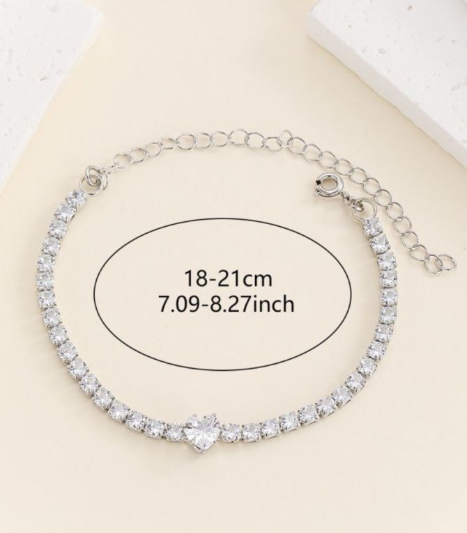 Brazalete silver with diamonds