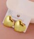 Aretes corazón liso