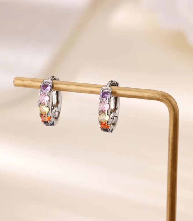 Aretes silver colors