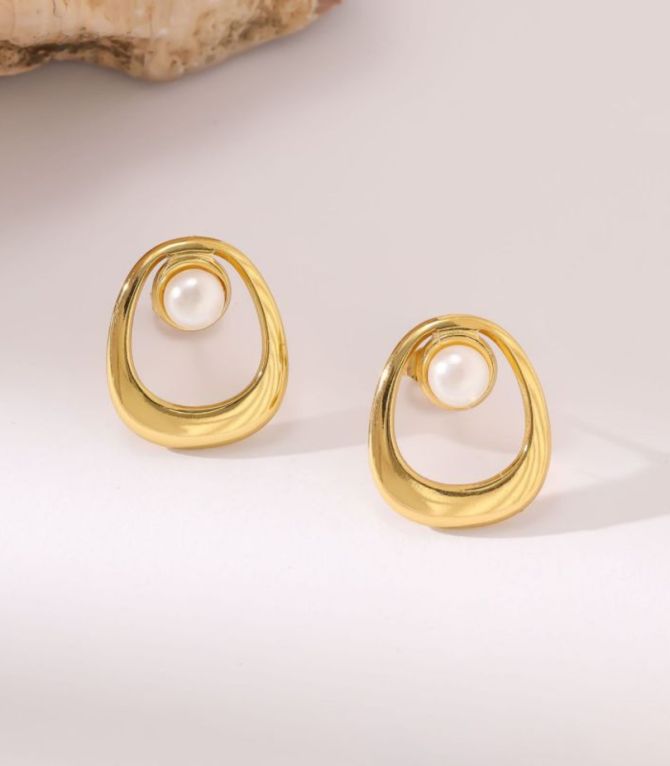 Aretes irregular perla