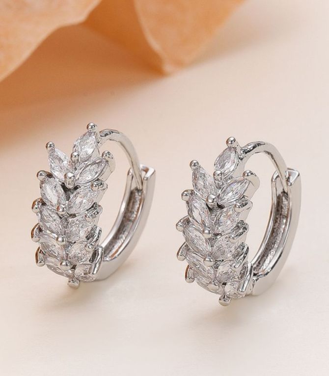 Aretes silver leaf