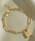 Brazalete dorado candado