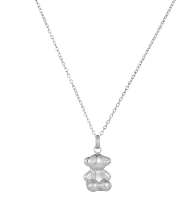 Collar oso plata