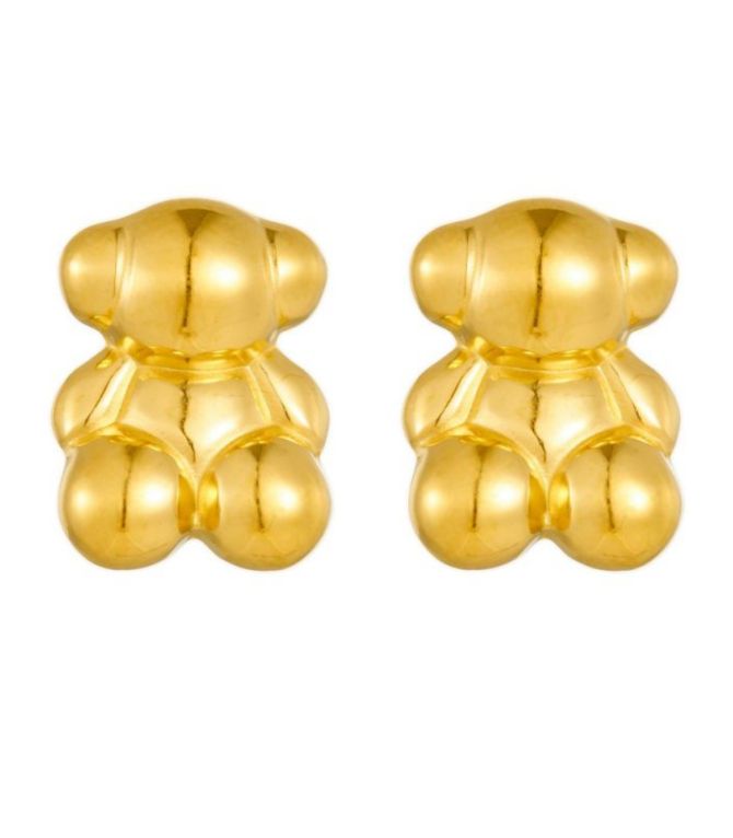 Aretes oso dorado