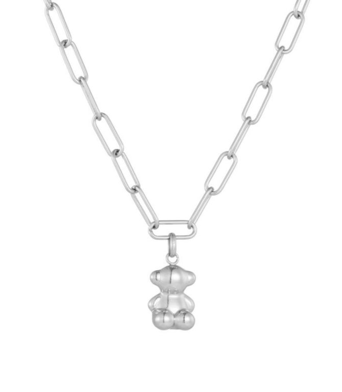 Collar oso plata