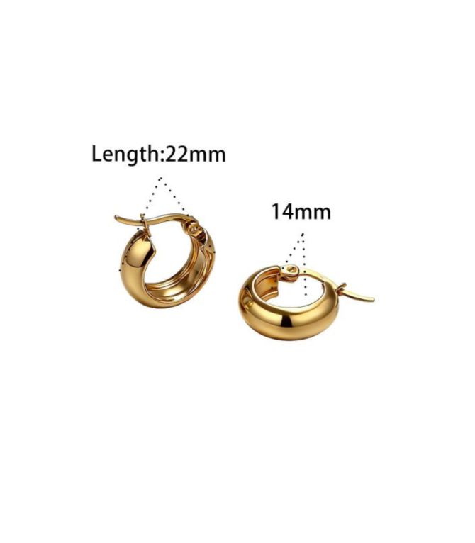 Aretes gold round