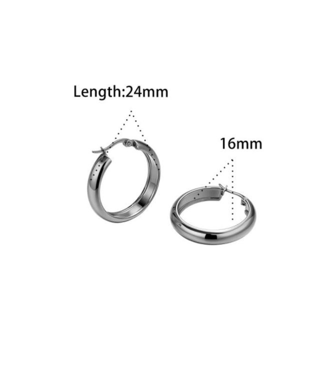 Aretes silver round