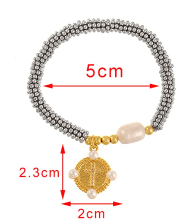 Brazalete silver zircon cross