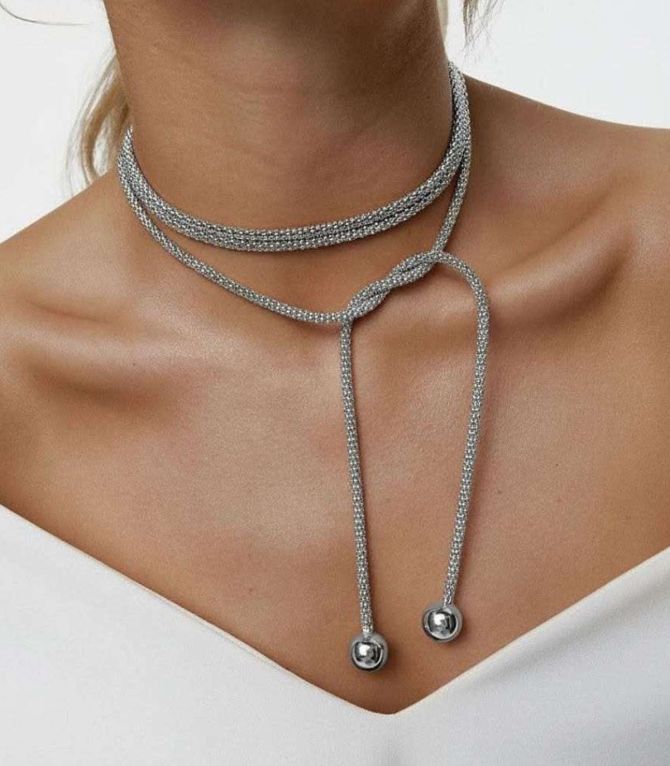 Collar silver chain