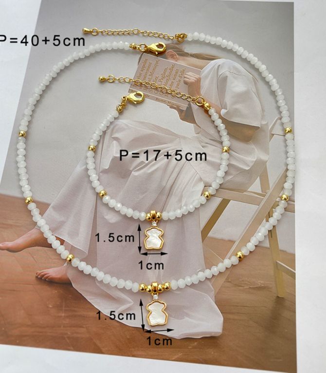 Brazalete zircon pearl bear