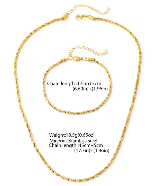 Collar y brazalete twist set plata