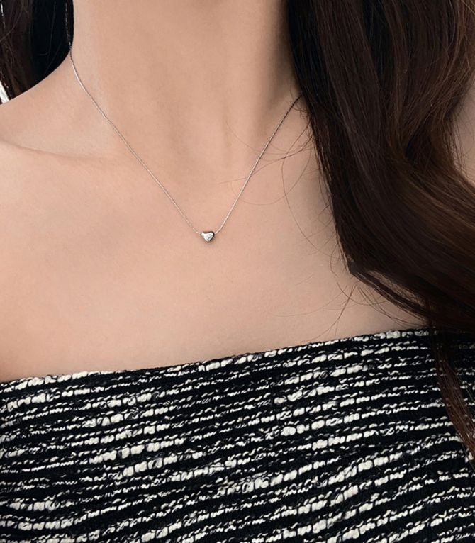 Collar corazon mini plata