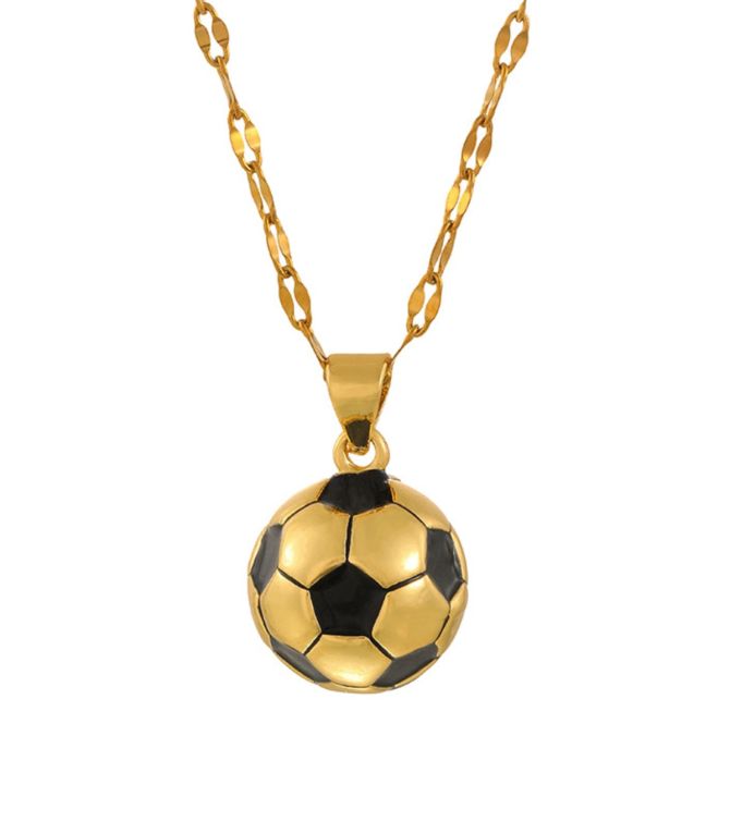 Collar gold soccer ball