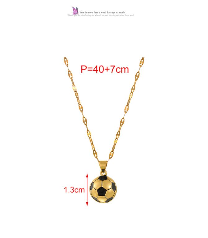Collar gold soccer ball