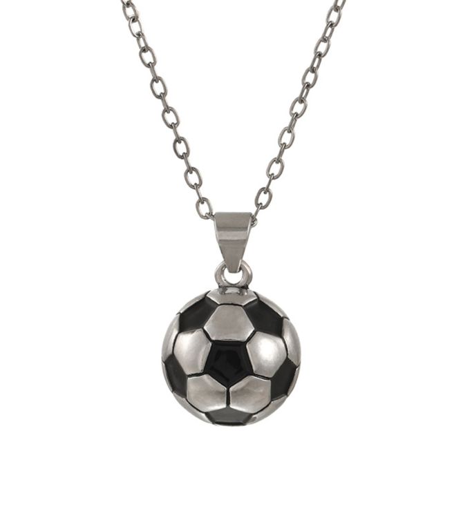 Collar silver soccer ball