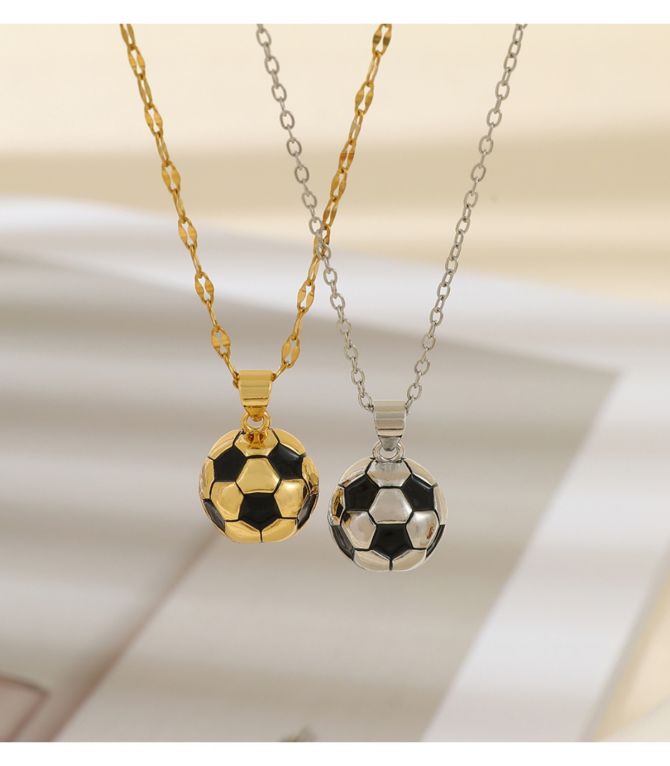 Collar silver soccer ball