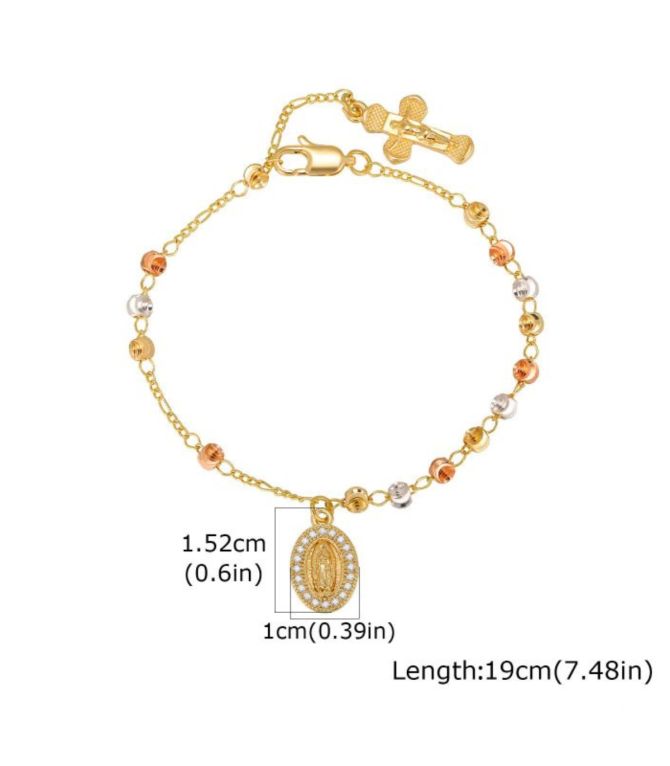 Brazalete virgen con cruz