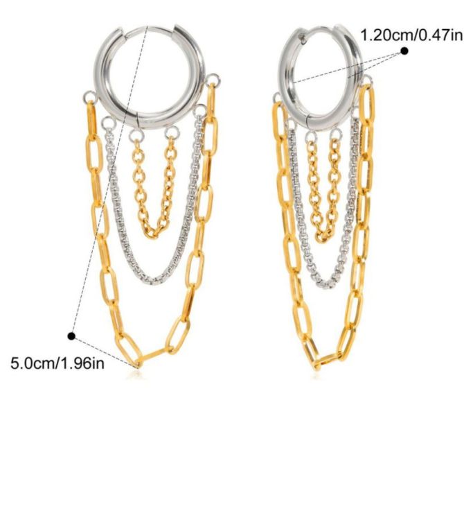 Aretes bicolor tassel