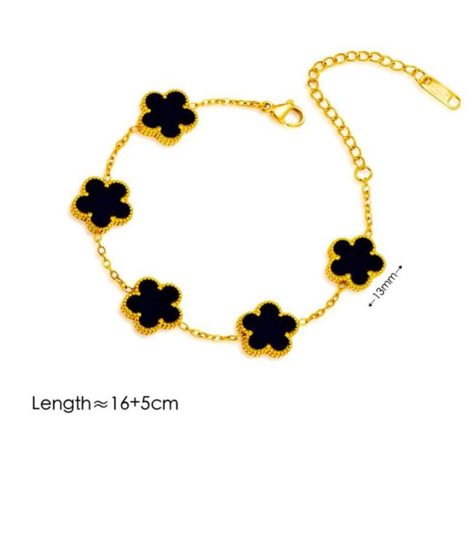 Brazalete flor negra