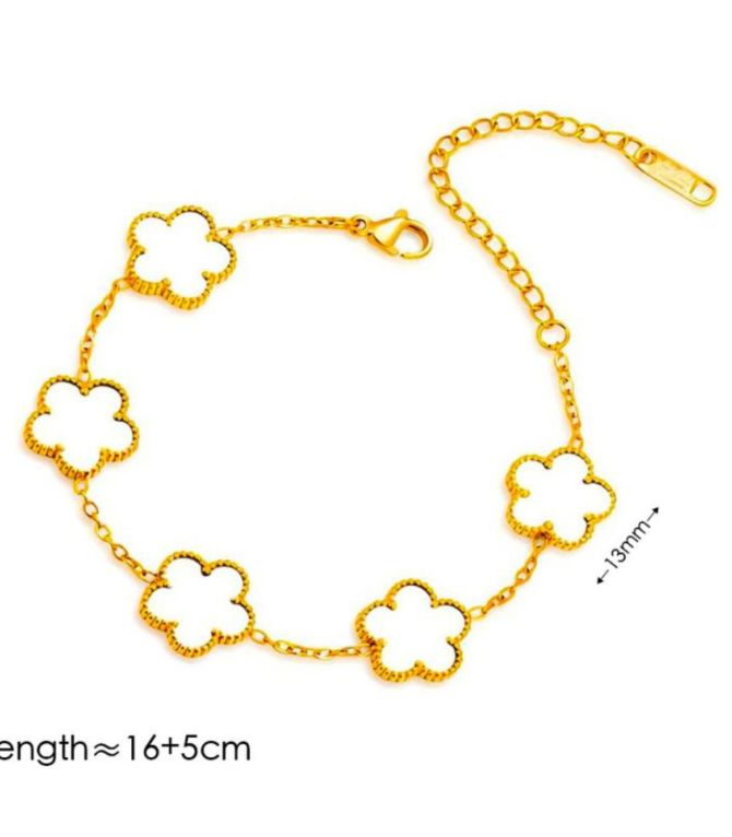 Brazalete flor blanca