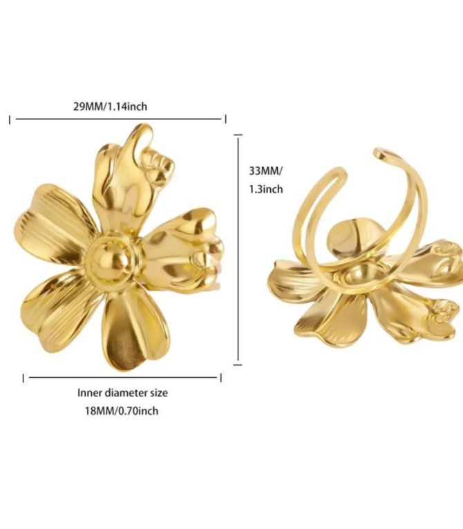 Anillo flor irregular