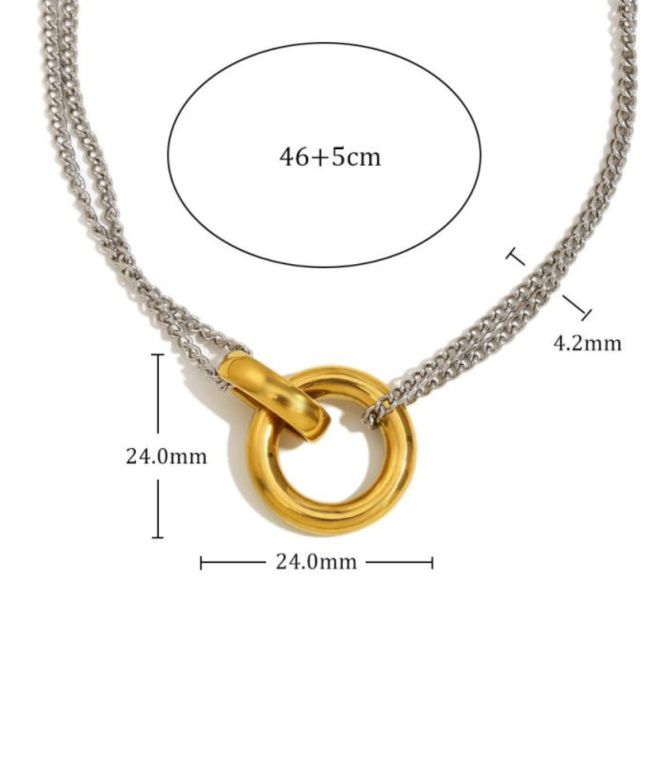 Collar bicolor doble