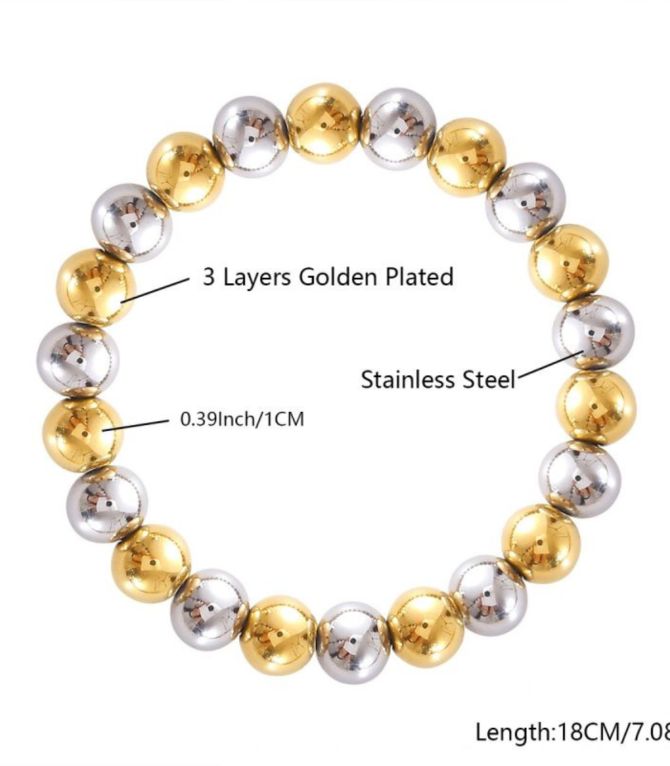 Brazalete bicolor beaded