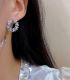 Aretes silver round with diamonds